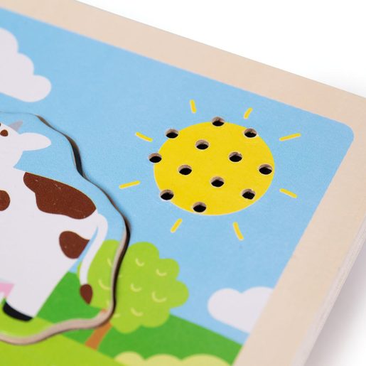 BIGJIGS TOYS VKLÁDAČKA SE ZVUKEM FARMA