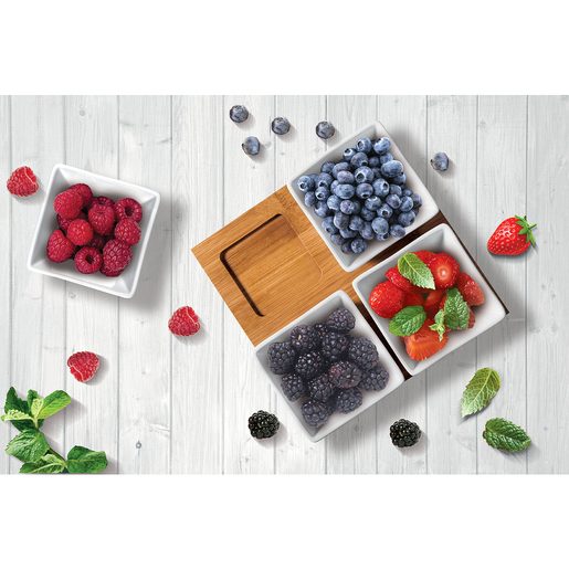 SERVÍROVACÍ MISKY 4KS; 19X19 CM - BAMBOO