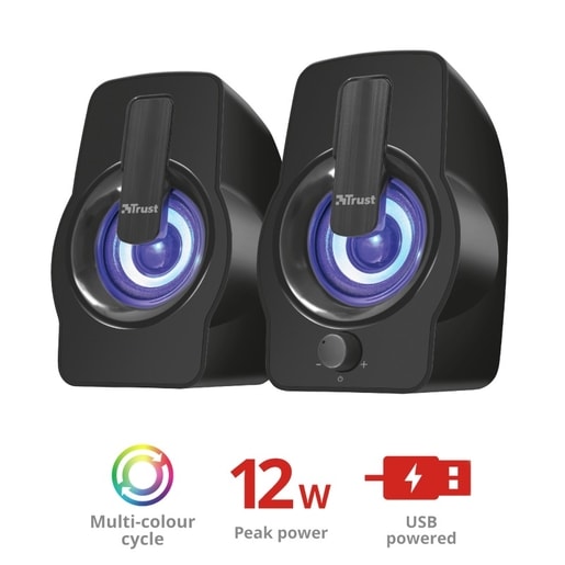 REPRO TRUST GEMI RGB 2.0 SPEAKER SET - BLACK