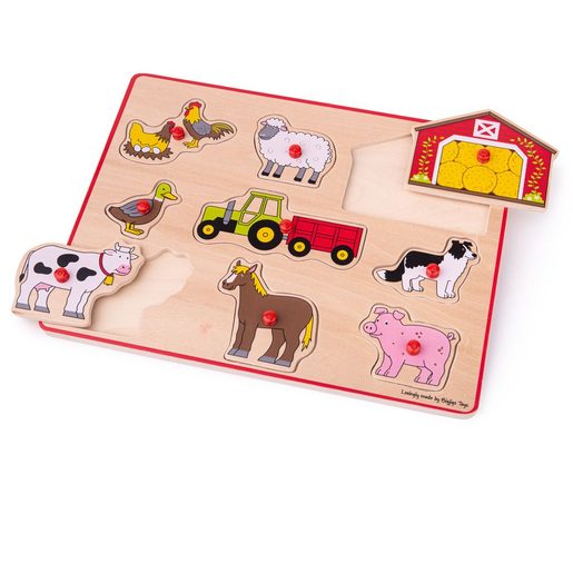 BIGJIGS TOYS VKLÁDACÍ PUZZLE FARMÁŘSKÝ STATEK