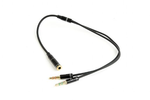 GEMBIRD 3.5 MM STEREO JACK 4-PIN, REDUKCE, 20 CM, 2XF/M