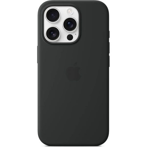 IPHONE 16 PRO MAX SILICONE CASE WITH MS - BLACK