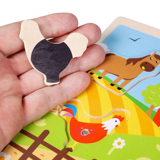 BIGJIGS TOYS VKLÁDAČKA SE ZVUKEM FARMA