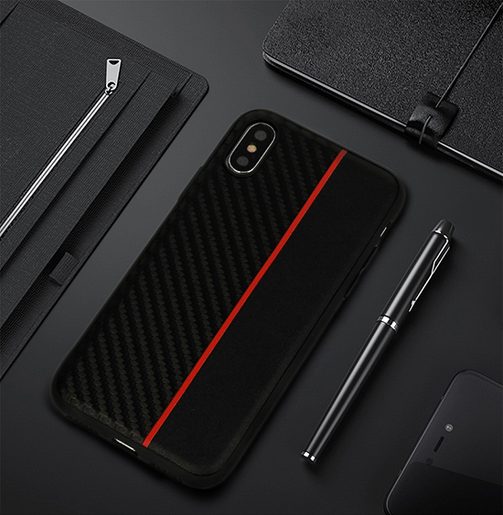 MOTO CARBON POUZDRO SAMSUNG GALAXY A20E (A202) BLACK/RED