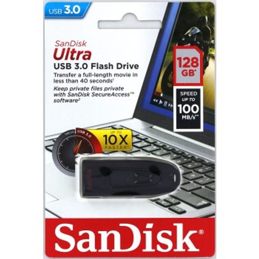 SANDISK ULTRA USB 128GB USB 3.0 ČERNÁ