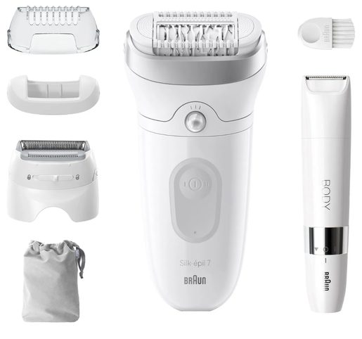 BRAUN SILK·ÉPIL 7 7-441, WHITE/SILVER - EPILÁTOR