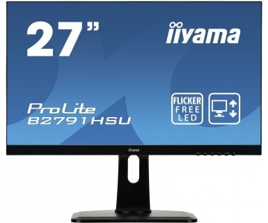 27" LCD IIYAMA B2791HSU-B1 - 1MS,300CD/M2,1000:1,FHD,VGA,DP,HDMI,USB,REPRO,PIVOT,VÝŠ.NASTAV.,ČERNÝ