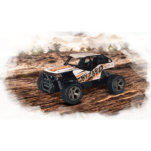 RC AUTÍČKO NA DÁLKOVÉ OVLÁDÁNÍ WIZARD - BÍLOORANŽOVÉ