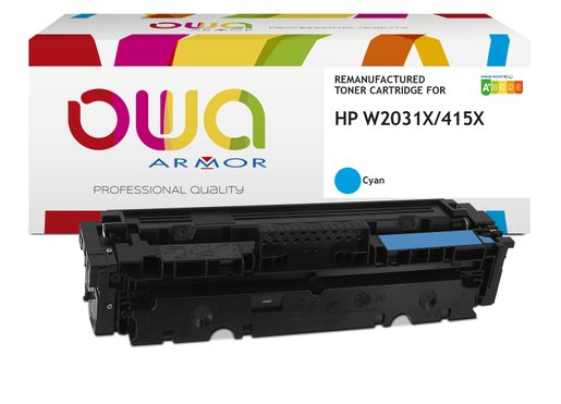 OWA ARMOR TONER KOMPATIBILNÍ S HP W2031X, 415X, 6000ST, MODRÁ/CYAN, LEVEL MANAGMENT