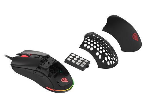 GENESIS HERNÍ OPTICKÁ MYŠ KRYPTON 750 8000DPI RGB, SW, ČERNÁ
