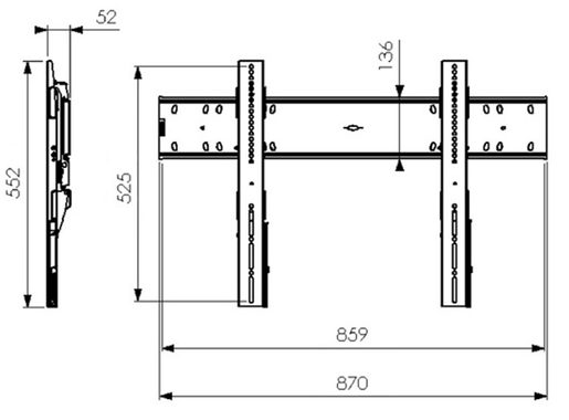 PROFESIONÁLNÍ DRŽÁK VOGEL'S PFW6810, NÁKLON, ZÁMEK