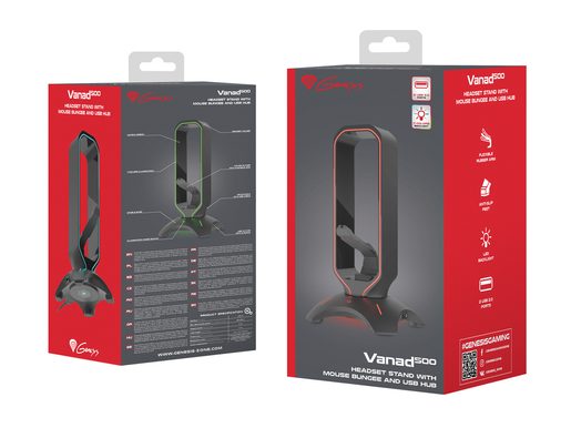 GENESIS VANAD 500 MOUSE BUNGEE + HUB 2X USB TYP-A