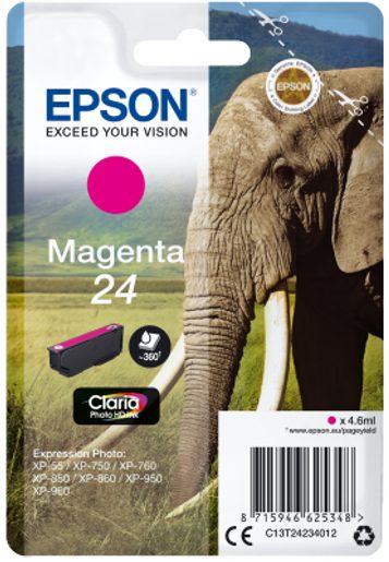 EPSON SINGLEPACK MAGENTA 24 CLARIA PHOTO HD INK