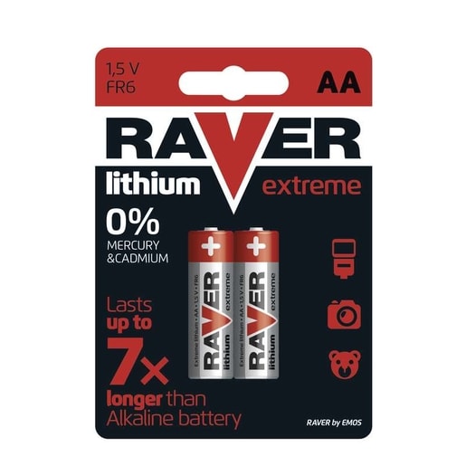 BATERIE RAVER 2X AA LITHIUM