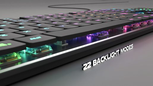 PLOCHÁ MECHANICKÁ KLÁVESNICE GENESIS THOR 420 RGB US, CONTENT SLIM BLUE SWITCH, SOFTWARE
