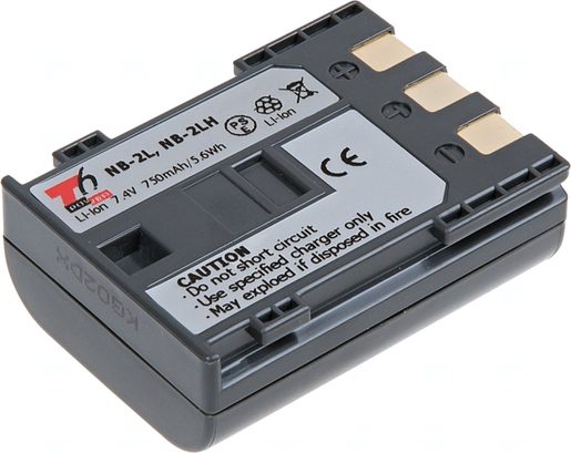 BATERIE T6 POWER CANON NB-2L, NB-2LH, 750MAH, ŠEDÁ