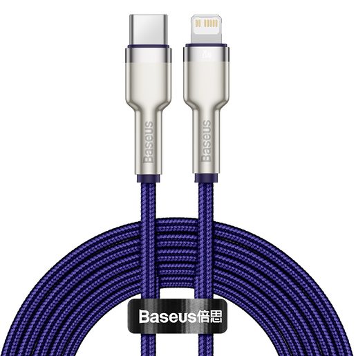 BASEUS  CAFULE METAL USB-C - LIGHTNING 20W 2,0 M PURPLE