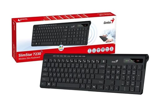 GENIUS SLIMSTAR 7230/BEZDRÁTOVÁ USB/CZ-SK LAYOUT/ČERNÁ