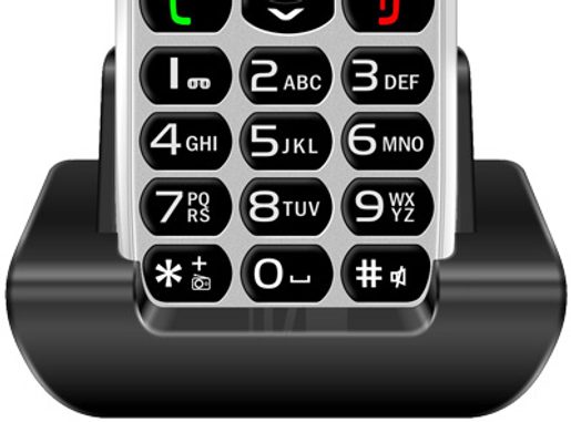 EVOLVEO EASYPHONE, MOBILNÍ TELEFON PRO SENIORY S NABÍJECÍM STOJÁNKEM, BÍLÁ
