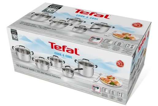 TEFAL 10KS COOK&COOL E493SA74 - SADA NÁDOBÍ