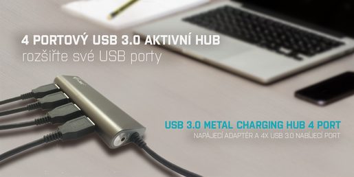 I-TEC USB 3.0 METAL CHARGING HUB 4 PORT