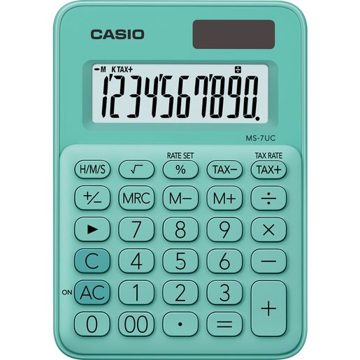 CASIO MS 7 UC GN - KALKULAČKA