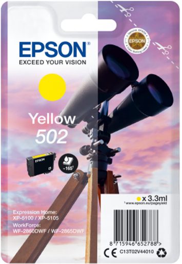 EPSON SINGLEPACK,YELLOW 502,INK,STANDARD