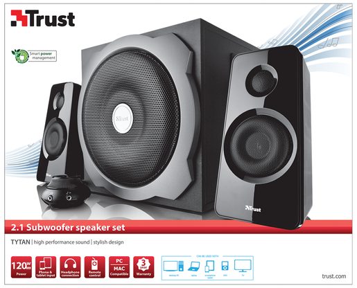 ZVUK. SYSTÉM TRUST TYTAN 2.1 SPEAKER SET 60W BLACK