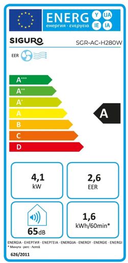 SIGURO AC-H280W MISTRAL 14 - MOBILNÍ KLIMATIZACE