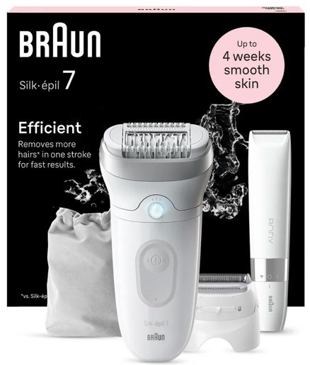 BRAUN SILK·ÉPIL 7 7-441, WHITE/SILVER - EPILÁTOR