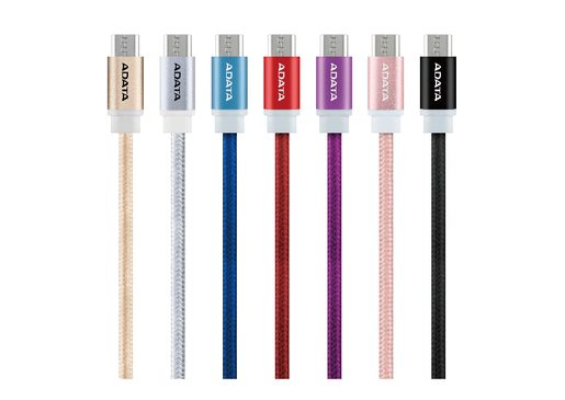 ADATA MICRO USB KABEL PLETENÝ 1M ČERNÝ
