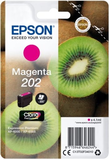 EPSON SINGLEPACK,MAGENTA 202,PREMIUM INK,STANDARD