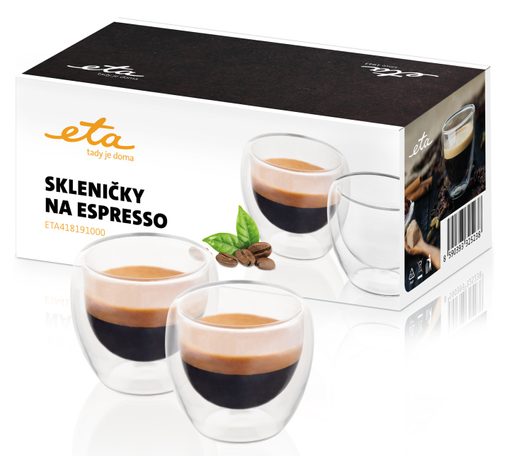 ETA 4181 91000 - SKLENIČKY NA ESPRESSO 80 ML, 2KS