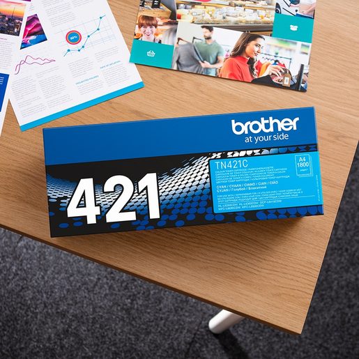 BROTHER TN-421C, TONER CYAN, 1 800 STR.