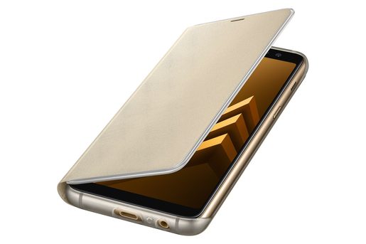 SAMSUNG FLIPOVÉ NEONOVÉ POUZDRO PRO A8 2018 GOLD