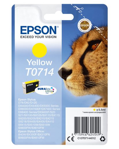EPSON SINGLEPACK YELLOW T0714 DURABRITE ULTRA INK