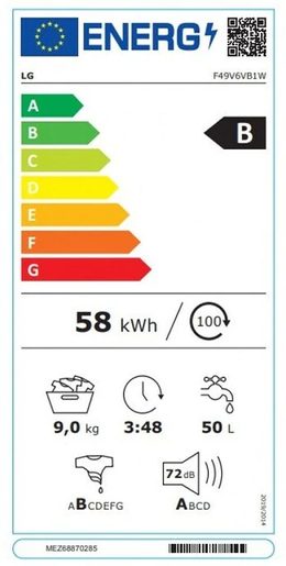 LG F49V6VB1W - PŘEDEM PLNĚNÁ PRAČKA