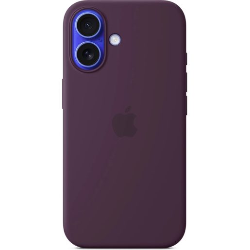 IPHONE 16 PLUS SILICONE CASE WITH MS - PLUM