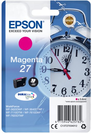 EPSON SINGLEPACK MAGENTA 27 DURABRITE ULTRA INK