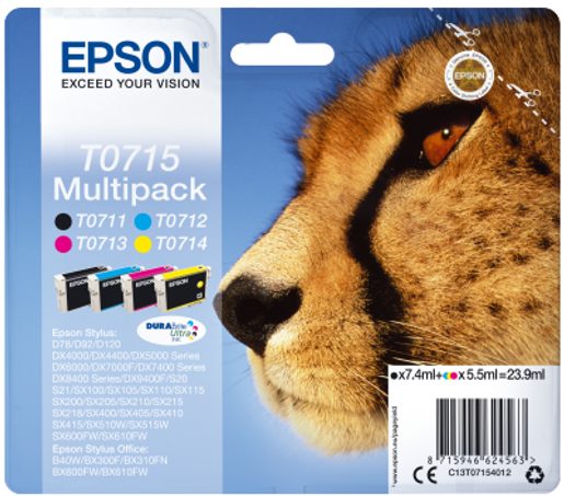 EPSON MULTIPACK 4-COLOURS T0715 DURABRITE ULTRAINK