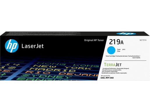 HP 219A, AZUROVÁ ORIGINÁLNÍ TONER. KAZETA, W2191A