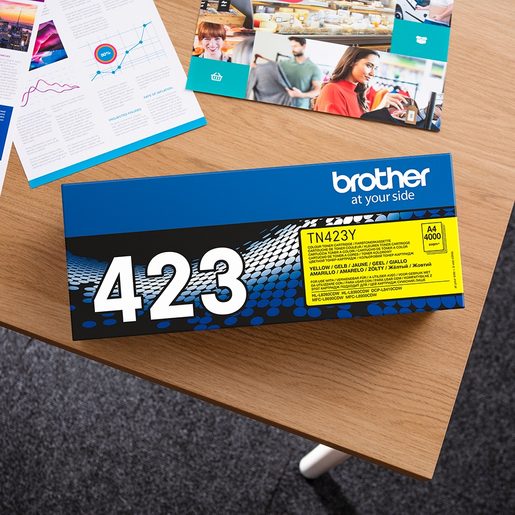 BROTHER TN-423Y, TONER YELLOW, 4 000 STR.