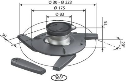 STROPNÍ DRŽÁK NA PROJEKTOR VOGEL´S EPC 6545