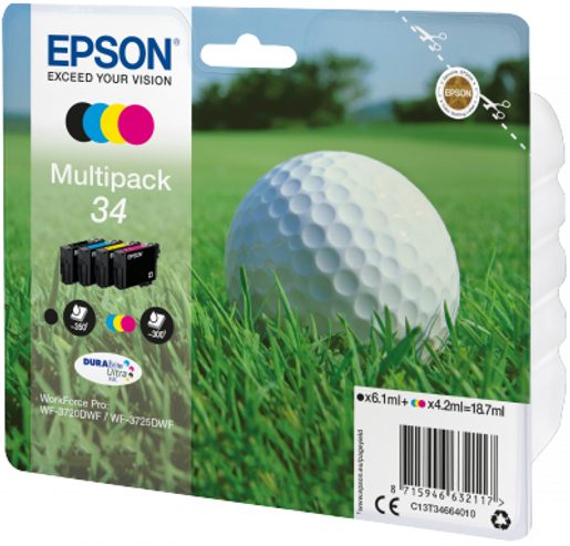 EPSON MULTIPACK 4-COLOURS 34 DURABRITE ULTRA INK