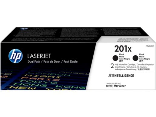 HP 201X TISKOVÁ KAZETA ČERNÁ VELKÁ,CF400XD -2 PACK