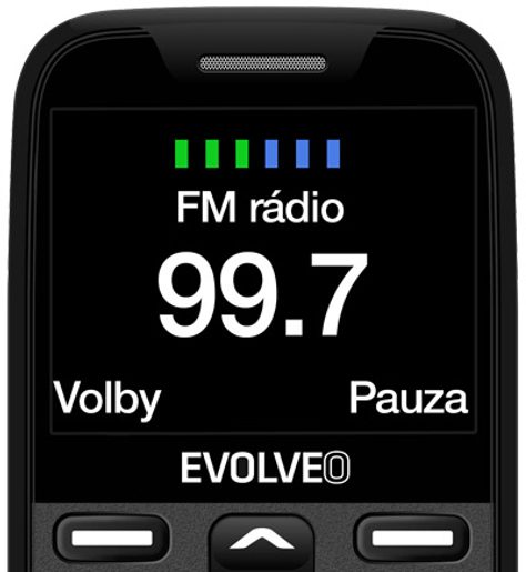 EVOLVEO EASYPHONE XR, MOBILNÍ TELEFON PRO SENIORY S NABÍJECÍM STOJÁNKEM, ČERNÁ