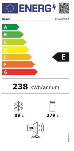 BOSCH KGN39VLEA - KOMBINOVANÁ CHLADNIČKA