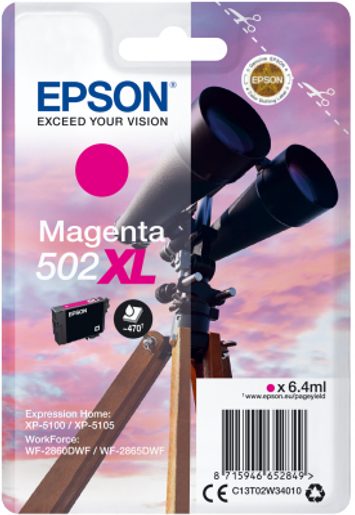 EPSON SINGLEPACK,MAGENTA 502XL,INK,XL