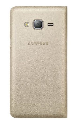 SAMSUNG FLIP. POUZDRO S KAPS. PRO GALAXY J3, ZLATÁ
