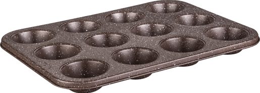 FORMA 12KS MUFFIN 35,5X26,5CM - HNĚDÁ MARBLE